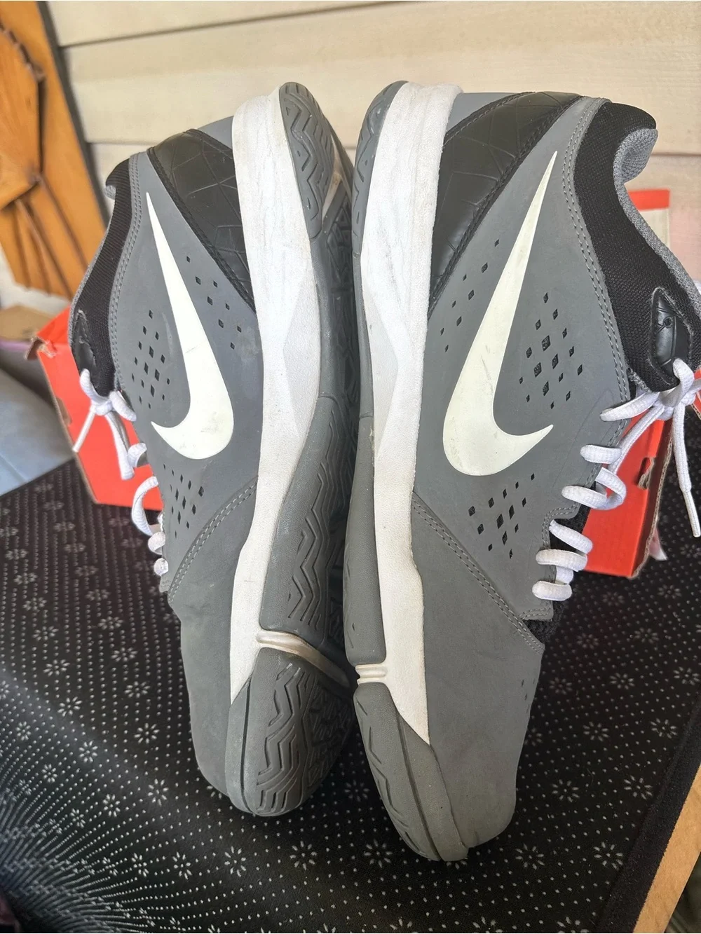 Nike Gray, Black and White Men's Athletic Sneakers